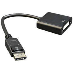DisplayPort (T) la DVI-I DL (M), 10cm, Negru