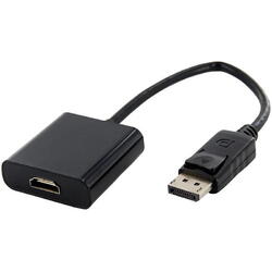 DisplayPort (T) la HDMI (M), 10cm, Negru