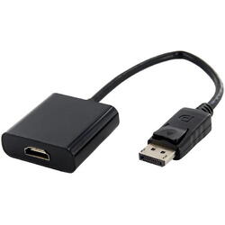 Adaptor  video Gembird DisplayPort (T) la HDMI (M), 10cm, Negru