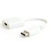 Adaptor  video Gembird DisplayPort (T) la HDMI (M), 10cm, Alb