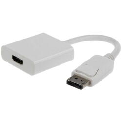 DisplayPort (T) la HDMI (M), 10cm, Alb