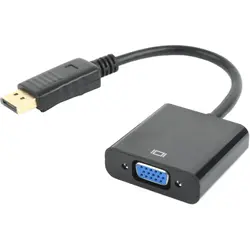 DisplayPort (T) la VGA (M), 10cm, Negru