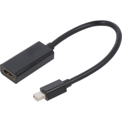 Mini-DisplayPort (T) la HDMI (M), 10cm, Negru