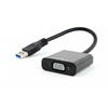 Adaptor  video Gembird USB 3.0 (T) la VGA (M), 15cm, Negru
