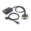 Gembird VGA (T) + Jack 3.5mm (T) la HDMI (M), 15cm, Negru