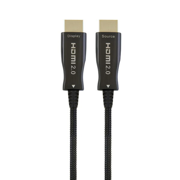 Gembird Cablu video HDMI (T) la HDMI (T), 80m, premium AOC (Active Optical Cable), Conectori auriti, Negru