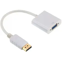 DisplayPort (T) la VGA (M), 10cm, Alb