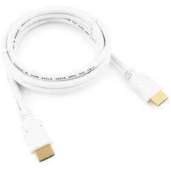 Cablu video, HDMI (T) la HDMI (T), 1.8m, Conectori auriti, Alb