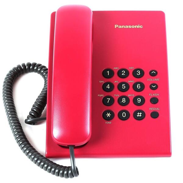 Telefon fix Panasonic KX-TS500FXR, Rosu