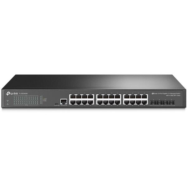 Switch TP-LINK 24 Porturi Gigabit, 4 x SFP+ Gigabit TL-SG3428X