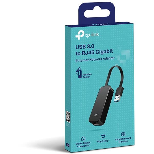 Placa de retea TP-LINK de la 1 port USB3.0 la 1 port Gigabit, UE306