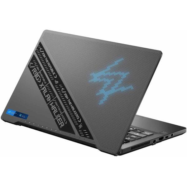 Laptop Asus ROG Zephyrus G14 GA401QEC, 14 inch QHD 120Hz, AMD Ryzen 9 5900HS, 16GB DDR4, 1TB SSD, GeForce RTX 3050 Ti 4GB, Win 10 Home, Gray, Alan Walker Edition