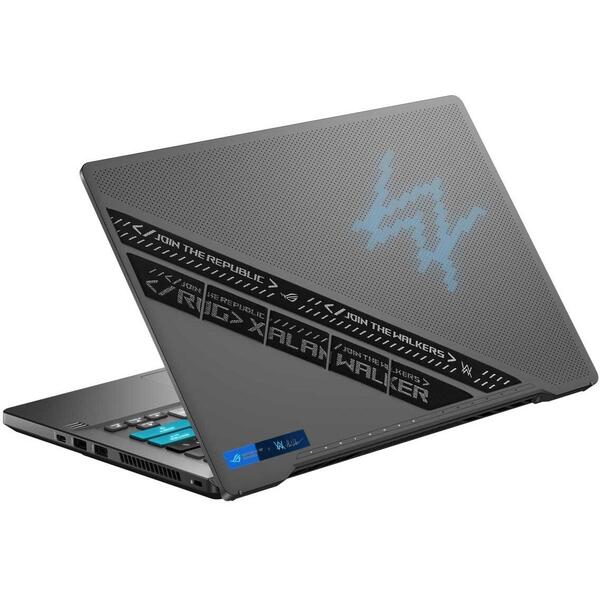 Laptop Asus ROG Zephyrus G14 GA401QEC, 14 inch QHD 120Hz, AMD Ryzen 9 5900HS, 16GB DDR4, 1TB SSD, GeForce RTX 3050 Ti 4GB, Win 10 Home, Gray, Alan Walker Edition