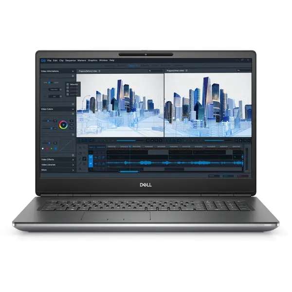 Laptop Dell Precision 7560, 15.6 inch FHD, Intel Core i7-11850H, 16GB RAM, 512GB SSD, nVidia RTX A2000 4GB, Windows 11 Pro, Titan Gray