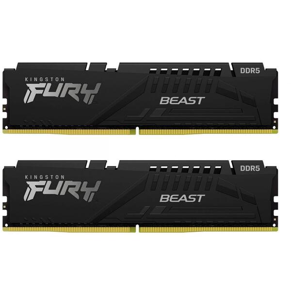 Memorie Kingston FURY Beast 32GB DDR5 4800MHz CL38 Kit Dual Channel