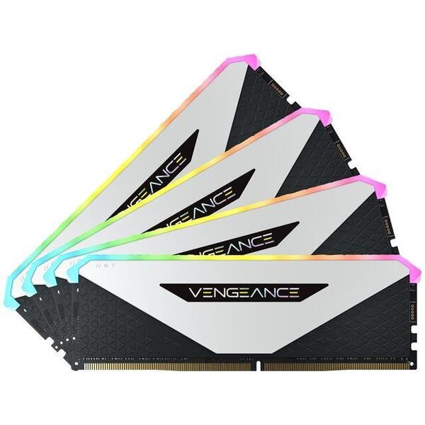 Memorie Corsair Vengeance RGB RT 32GB DDR4 3600MHz CL18 1.50V Kit Dual Channel White