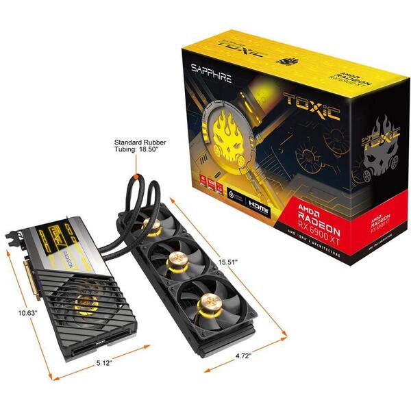 Placa video Sapphire Radeon RX 6900 XT TOXIC Limited Edition 16GB GDDR6 256 Bit