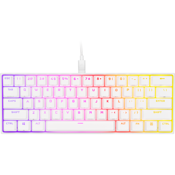 Tastatura gaming Corsair K65 RGB MINI White Cherry MX Red Mecanica