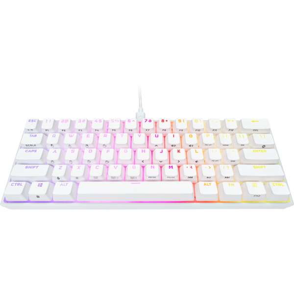 Tastatura gaming Corsair K65 RGB MINI White Cherry MX Red Mecanica