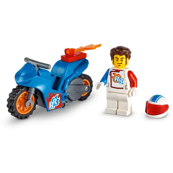 LEGO Motocicleta de cascadorie-racheta 60298, 14 piese