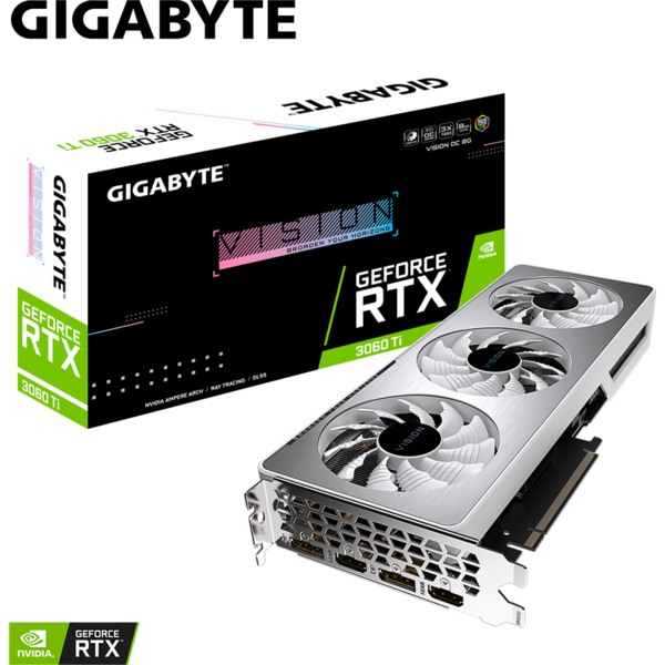 Placa video Gigabyte GeForce RTX 3060 Ti VISION OC LHR 8GB GDDR6 256 Bit