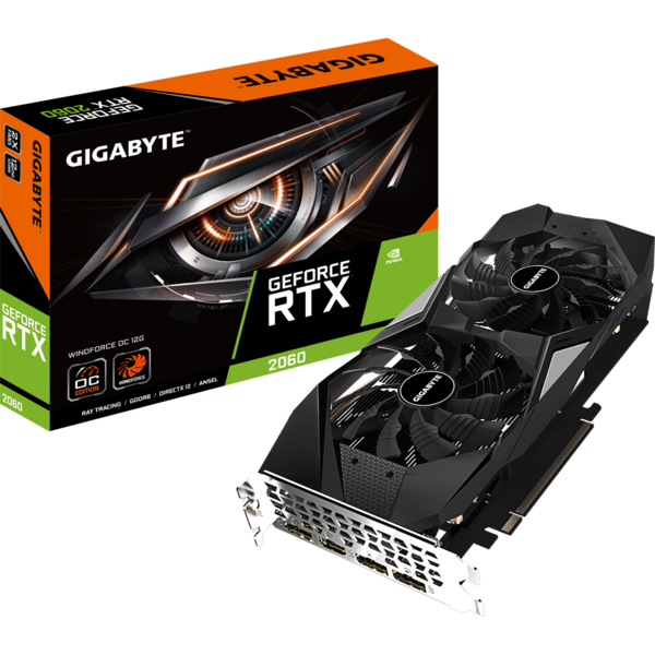 Placa video Gigabyte GeForce RTX 2060 WINDFORCE OC 12GB GDDR6 192 Bit