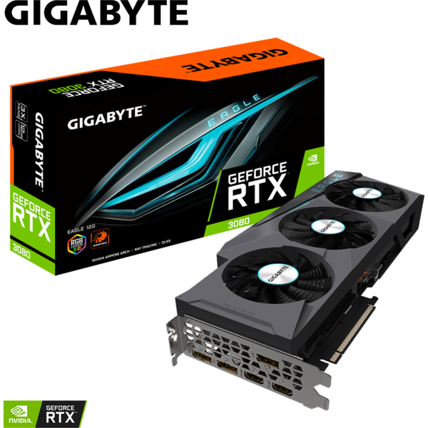 Placa video Gigabyte GeForce RTX 3080 EAGLE LHR 12GB GDDR6X 384 Bit