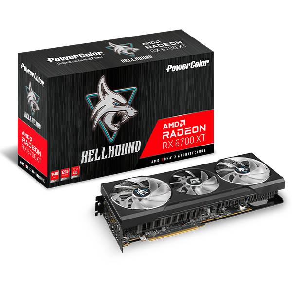 Placa video PowerColor Radeon RX 6700 XT Hellhound 12GB GDDR6 1‎92 Bit