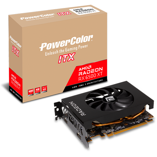 Placa video PowerColor Radeon RX 6500 XT ITX 4GB GDDR6 64 Bit