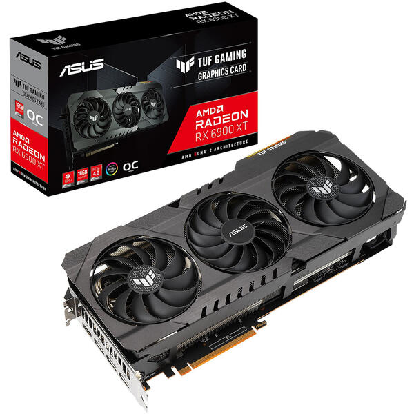 Placa video Asus Radeon RX 6900 XT TUF GAMING O16G 16GB GDDR6 256 Bit