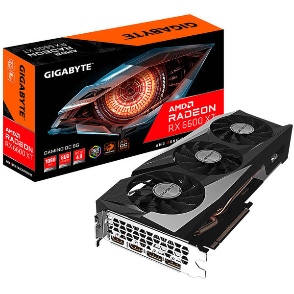 Placa video Gigabyte Radeon RX 6600 XT Gaming OC 8GB GDDR6 1‎28 Bit