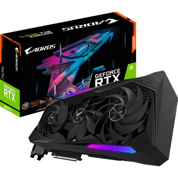 Placa video Gigabyte GeForce RTX 3070 Ti AORUS MASTER LHR 8GB GDDR6X 256 Bit