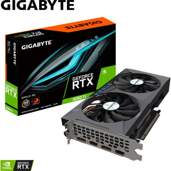 Placa video Gigabyte GeForce RTX 3060 Ti EAGLE OC LHR 8GB GDDR6 256 Bit Rev 2.0