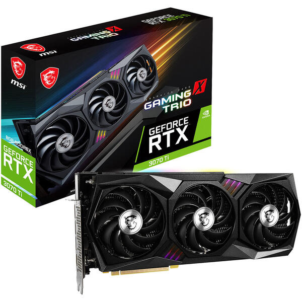 Placa video MSI GeForce RTX 3070 Ti GAMING X TRIO LHR 8GB GDDR6X 256 Bit