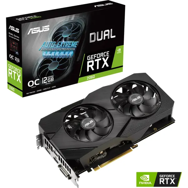 Placa video Asus Dual GeForce RTX 2060 EVO OC 12GB GDDR6 192 Bit