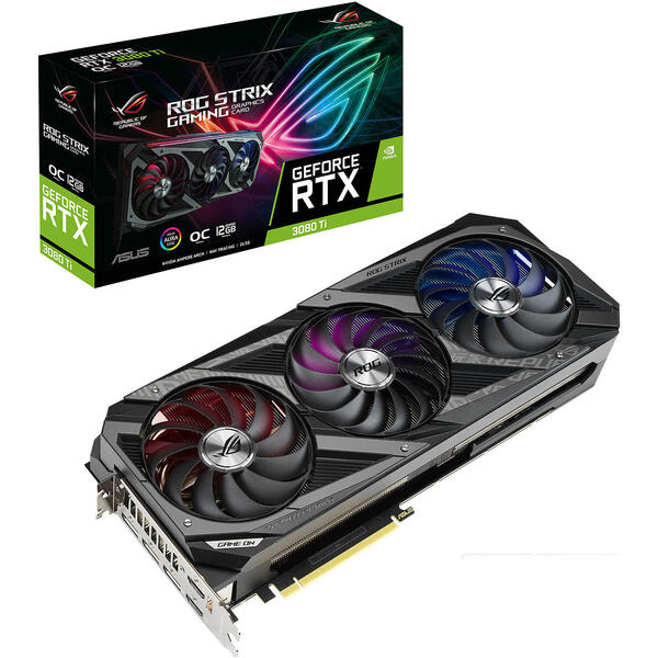 Placa video Asus GeForce RTX 3080 Ti ROG STRIX O12G LHR 12GB GDDR6X 384 Bit