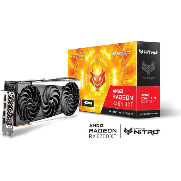 Placa video Sapphire Radeon RX 6700 XT NITRO+ 12GB GDDR6 1‎92 Bit