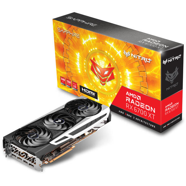 Placa video Sapphire Radeon RX 6700 XT NITRO+ 12GB GDDR6 1‎92 Bit