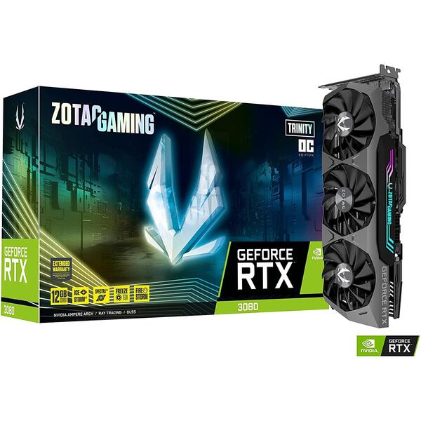 Placa video Zotac RTX 3080 Trinity LHR 12GB DDR6X 384 Bit