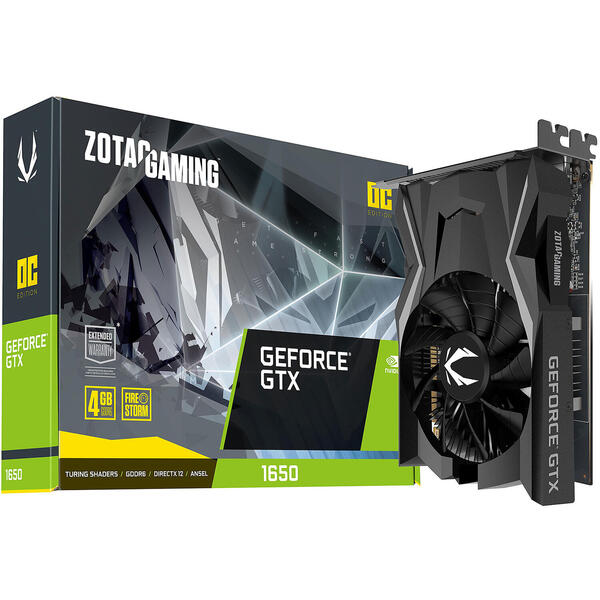 Placa video Zotac GeForce GTX 1650 OC 4GB GDDR6 128 Bit