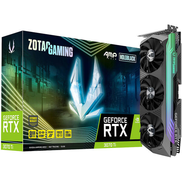 Placa video Zotac GeForce RTX 3070 Ti AMP Holo LHR 8GB GDDR6X 256 Bit