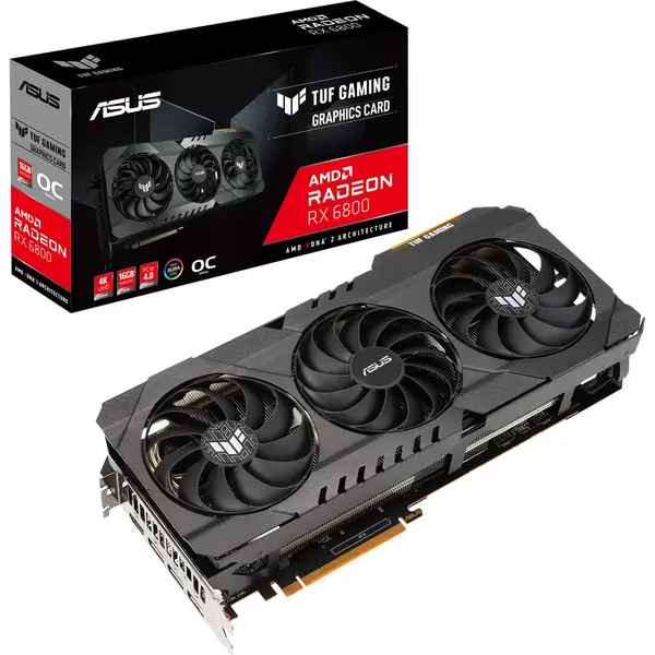 Placa video Asus Radeon RX 6800 TUF GAMING O16G 16GB GDDR6 256 Bit
