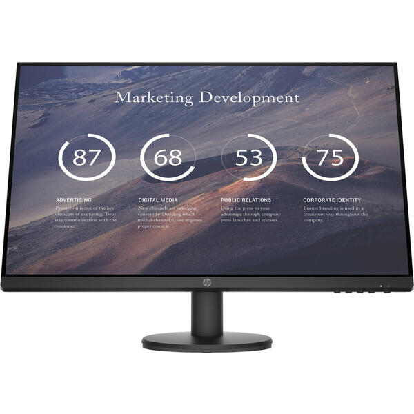 Monitor LED HP P27v G4 27 inch 5 ms 60 Hz Negru