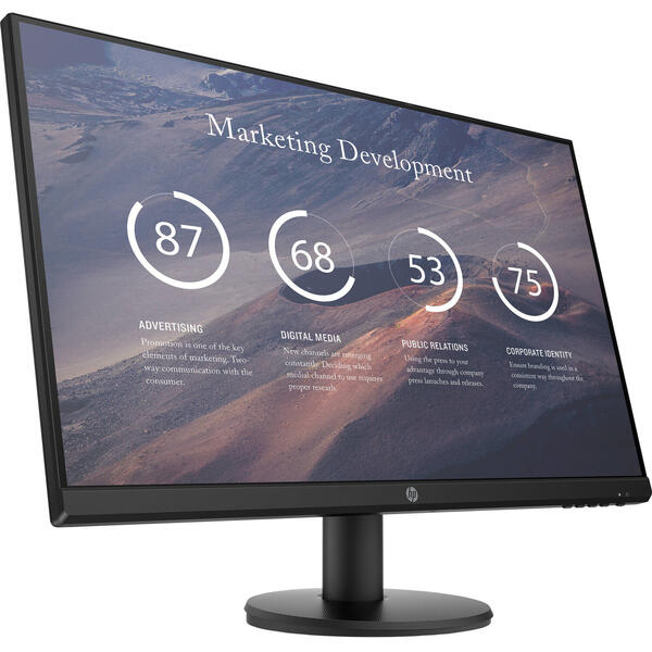 Monitor LED HP P27v G4 27 inch 5 ms 60 Hz Negru