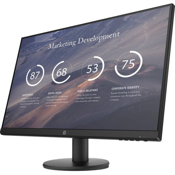 Monitor LED HP P27v G4 27 inch 5 ms 60 Hz Negru