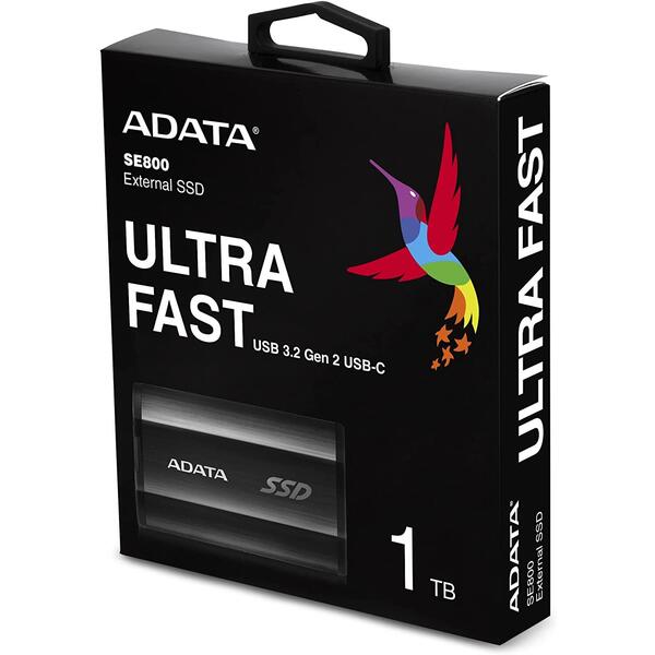 SSD Extern ADATA SE800 512GB USB 3.2 tip C Black