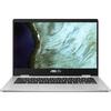Laptop Asus Chromebook C423NA, 14 inchi FHD Touch, Intel Celeron N3350, 4GB DDR4, 64GB eMMC, GMA HD 500, Chrome OS, Silver