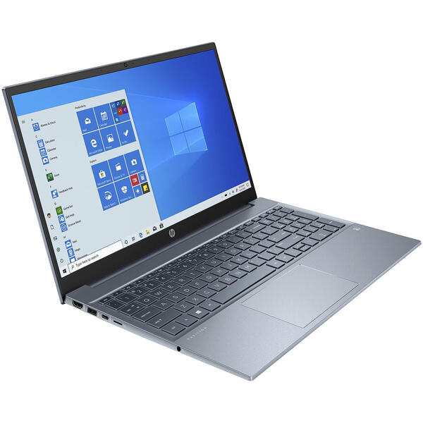Laptop HP Pavilion 15-eh1042nq, 15.6 inch FHD IPS, AMD Ryzen 5 5500U, 16GB DDR4, 512GB SSD, Radeon, Win 11 Home, Fog Blue