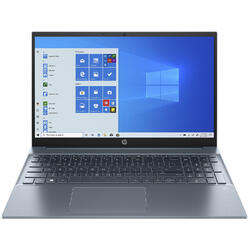 Laptop HP Pavilion 15-EH1005NQ, 15.6 inch FHD IPS, AMD Ryzen 7 5700U, 8GB DDR4, 512GB SSD, Radeon, Win 11 Home, Fog Blue