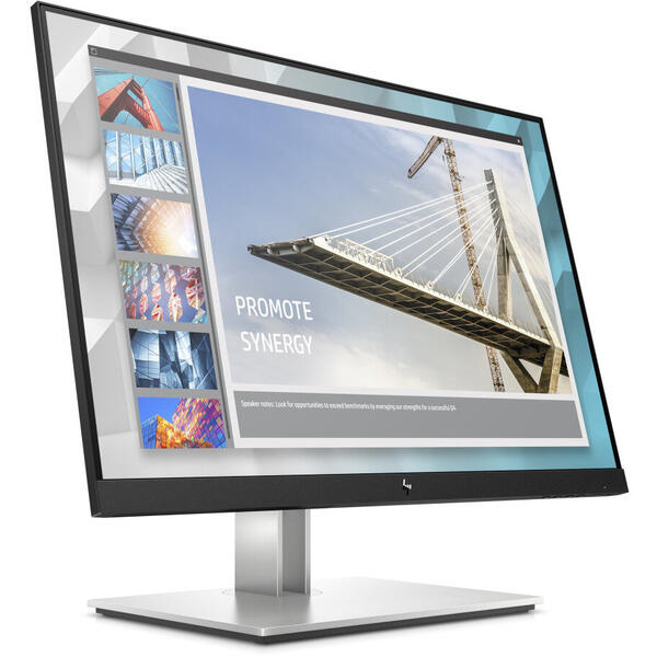 Monitor LED HP E24i G4 23.8 inch WUXGA IPS 5 ms 60 Hz fara cablu video